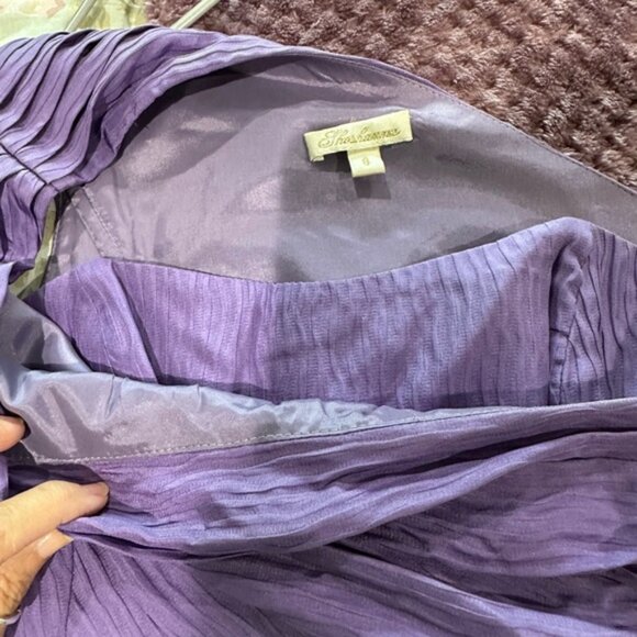 Shoshanna Lavender One Shoulder Silk Dress - Picture 10 of 13